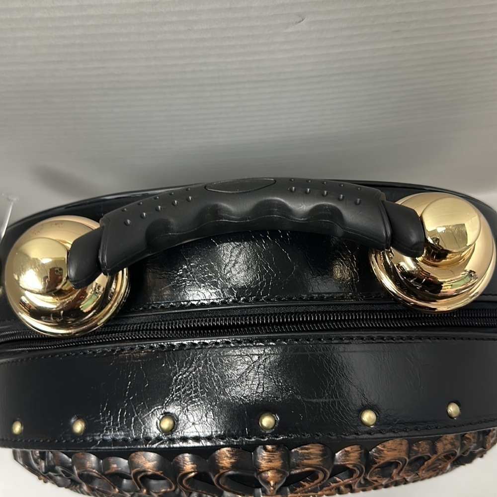 BLACK Real Working Clock Handbag NEW - Picture 7 of 12